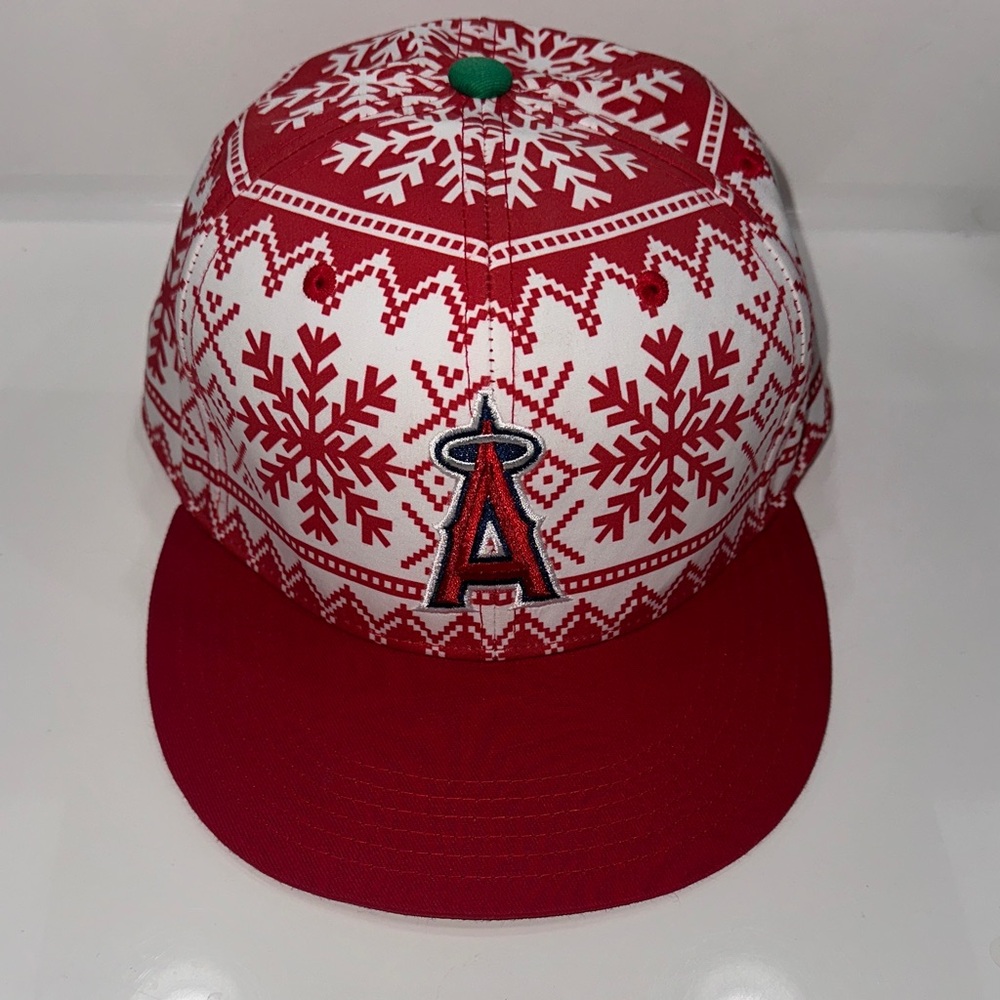 Anaheim Angels MLB Christmas Promotional ARCO Snap Back Cap Hat OS Red White